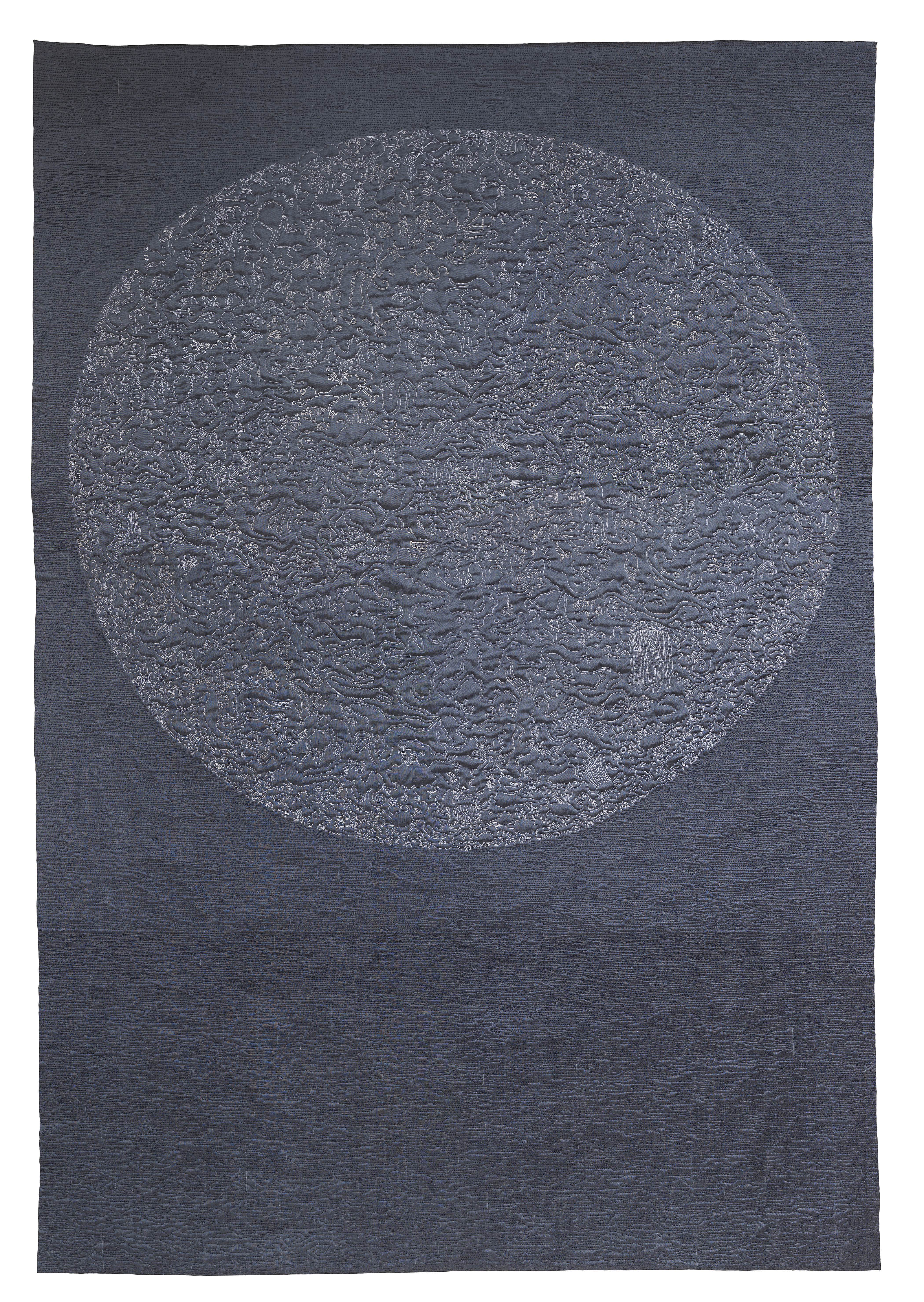 moonset, 35x50 machine quilted wall hanging by brienne brown