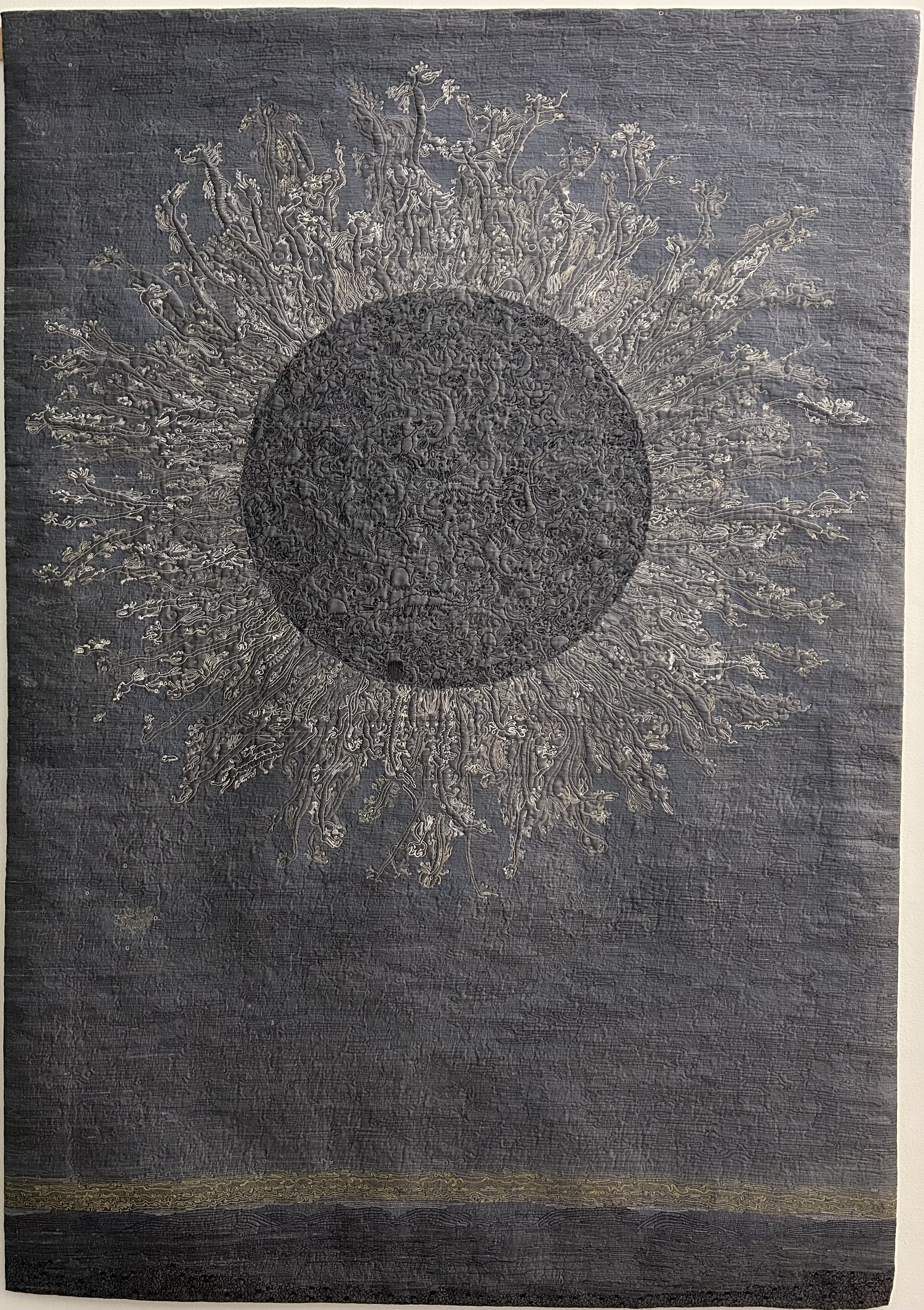 shortest night, 42x60 machine quilted wall hanging by brienne brown